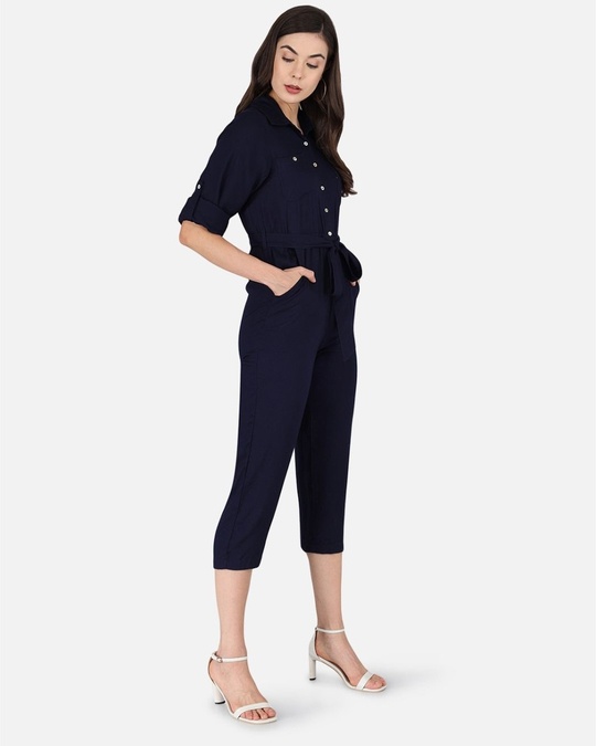 Shop Women's Blue Basic jumpsuit-Full