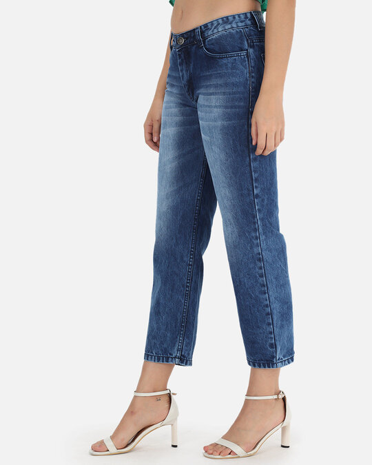 Shop Women's Medium Shade, Light Fade Blue Jeans-Back