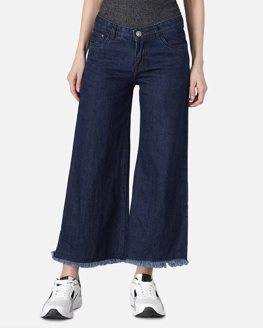 Shop Women's Medium Shade No Fade Blue Jeans-Front