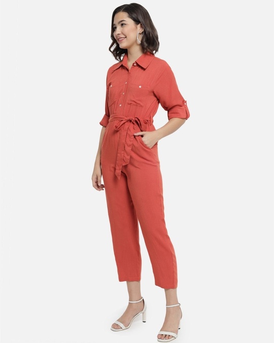 Shop Women's Rust Basic jumpsuit-Full
