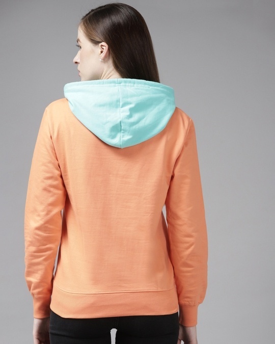 Shop Uber Street Peach Sweatshirt with blue hood-Design