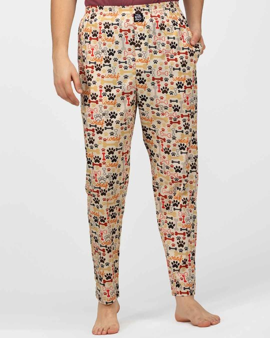 Shop Men's Paw Love Comfy Cotton Printed Pyjama-Front