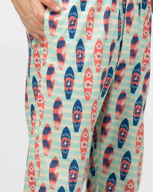 Shop Men's Surf Board Comfy Cotton Printed Pyjama