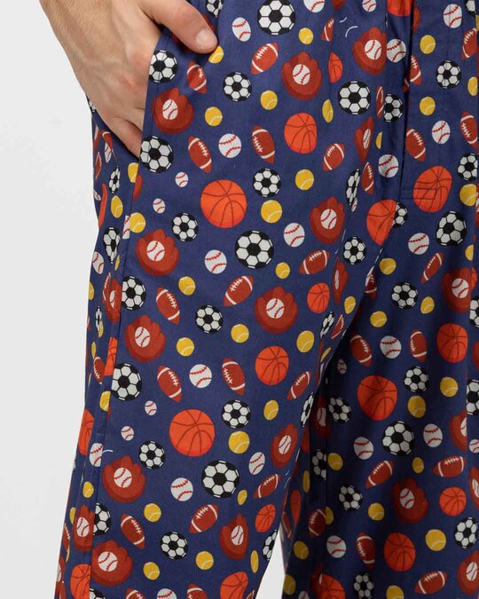 Shop Men's Sporty Balls Comfy Cotton Printed Pyjama