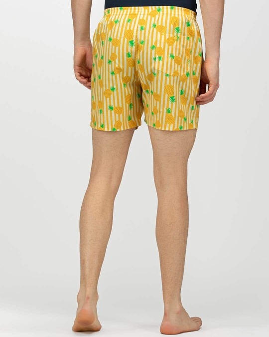 Shop Men's Pineapple Comfy Cotton Boxer Shorts-Design