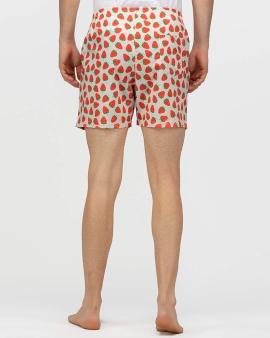 Shop Men's Strawberry Comfy Cotton Boxer Shorts-Design