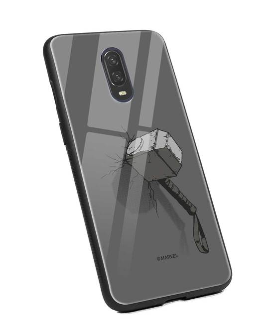 Shop Thor Hammer OnePlus 6T Glass Mobile Cover (AVL)-Back
