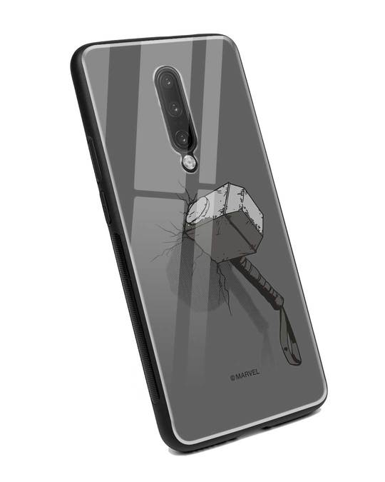 Shop Thor Hammer OnePlus 7 Pro Glass Mobile Cover (AVL)-Back