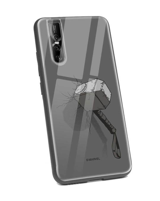 Shop Thor Hammer Vivo V15 Pro Glass Mobile Cover (AVL)-Back
