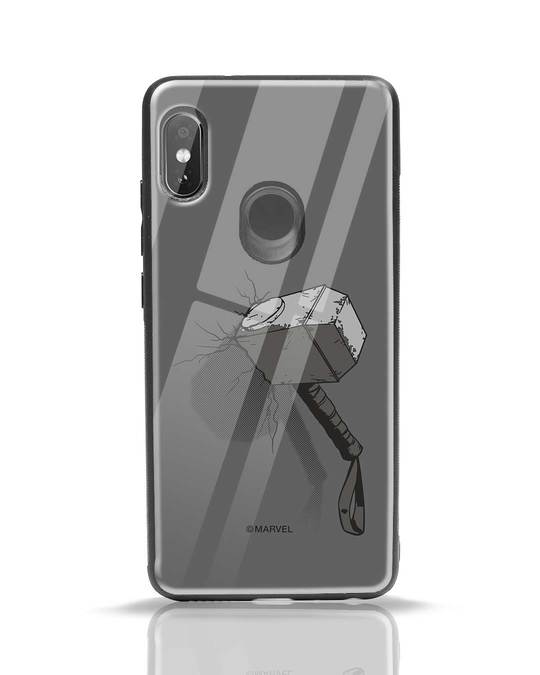 Shop Thor Hammer Xiaomi Redmi Note 5 Pro Glass Mobile Cover (AVL)-Front