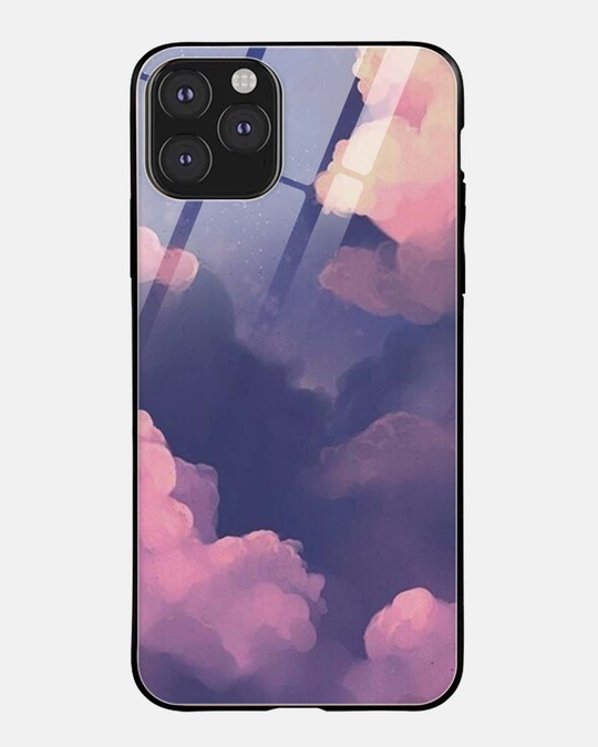 Shop ToCloset Clouds Glass Case for iPhone 11 Pro-Front
