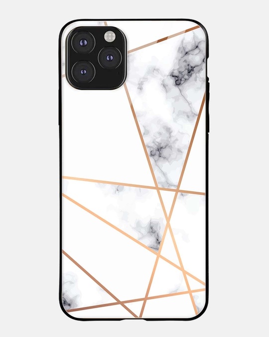 Shop Marble Line Glass Case For Iphone 11 Pro Max-Front