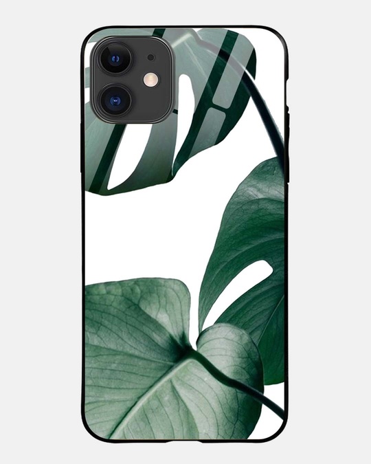 Shop Monstera Glass Case For Iphone 11-Front