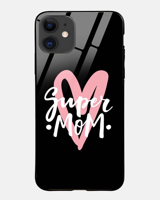 Shop Super Mom Glass Case For Iphone 12-Front