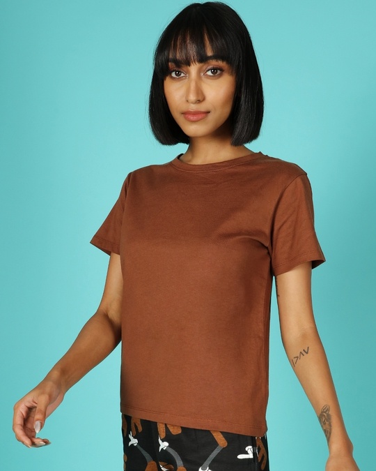 Shop Killer Brown Half Sleeve T-shirt-Back