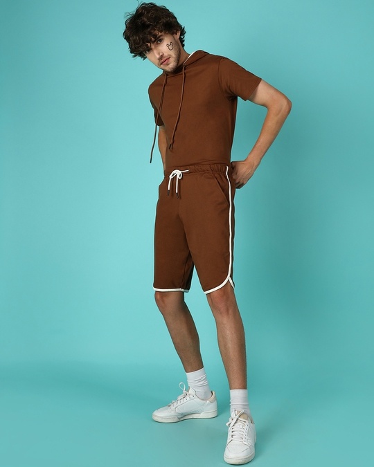 Shop Killer Brown Basic Shorts-Full