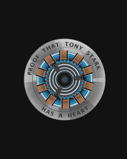 Buy Tony Stark Heart Half Sleeve T-Shirt (AVL) for Men black Online at ...