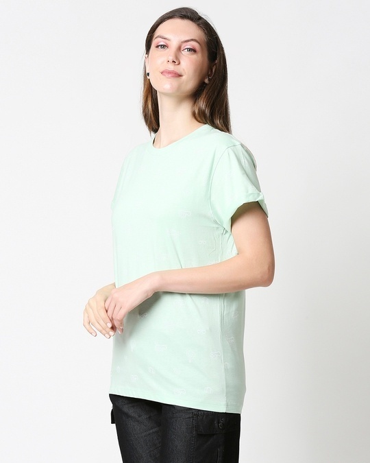 Shop Travel Icon Women's All Over Printed Boyfriend T-Shirt-Design
