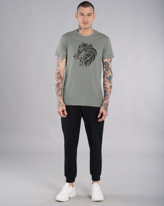 Shop Tribal Lion Half Sleeve T-Shirt-Design