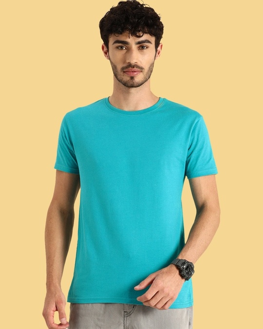 Shop Men's Blue T-shirt-Front