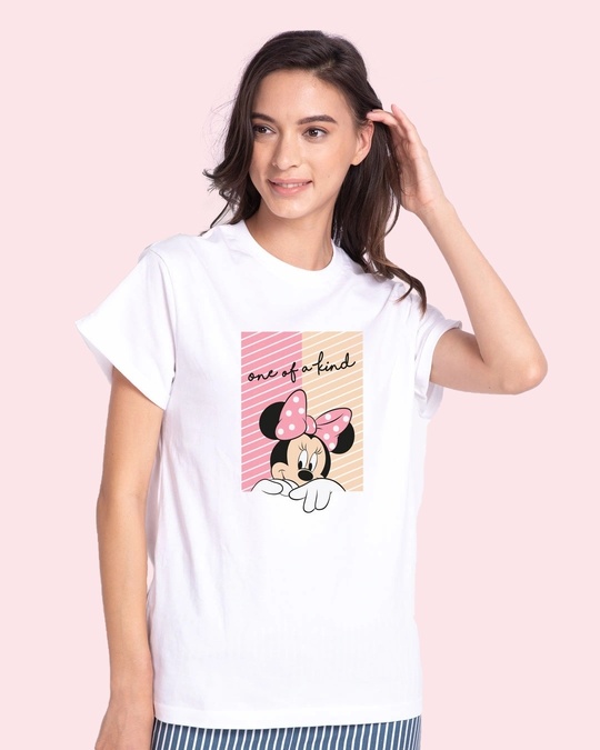 Shop Women's White One Of A Find Boyfriend T-shirt-Front