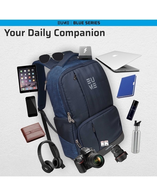 Shop Unisex Navy Blue Lexus Laptop Backpack-Full