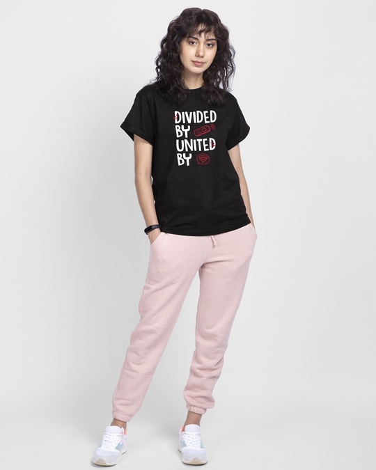Shop Women's Black United WI FI Boyfriend T-shirt-Design