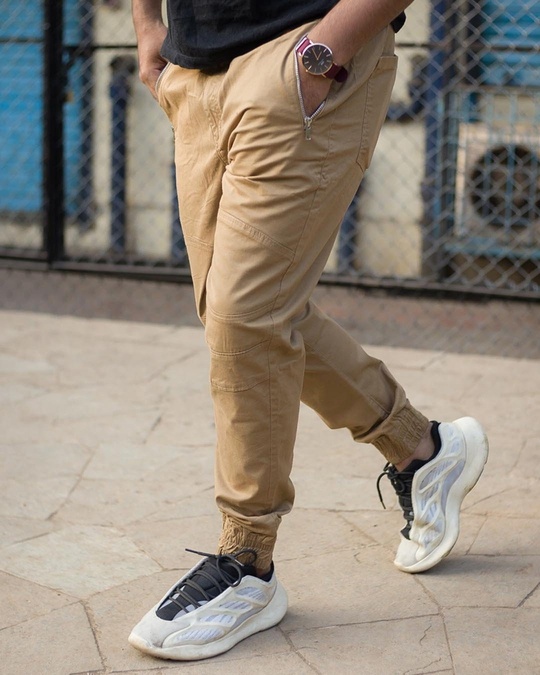 Shop Brown With Side Zip Pocket Cargo Pant