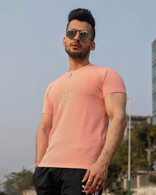 Shop Pink Young & Restless Printed Half Sleeves T-Shirt-Back