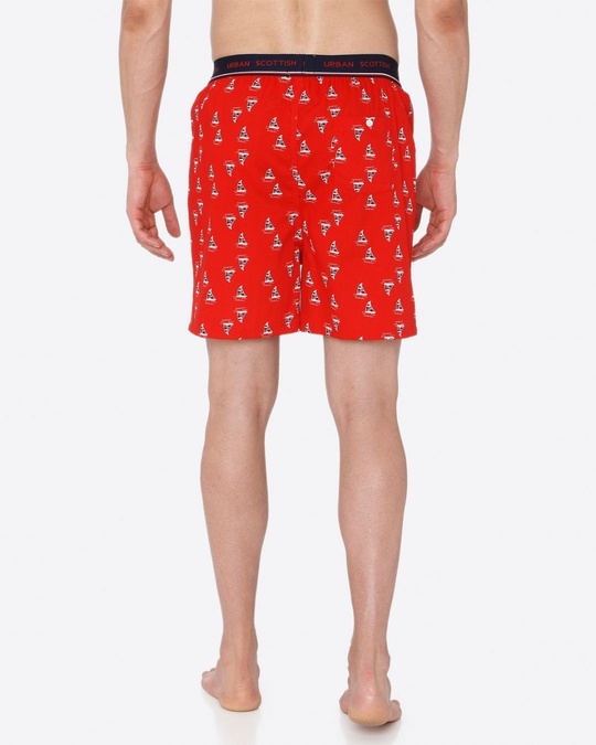 Shop Men's White & Red Printed Boxer (Pack of 2)