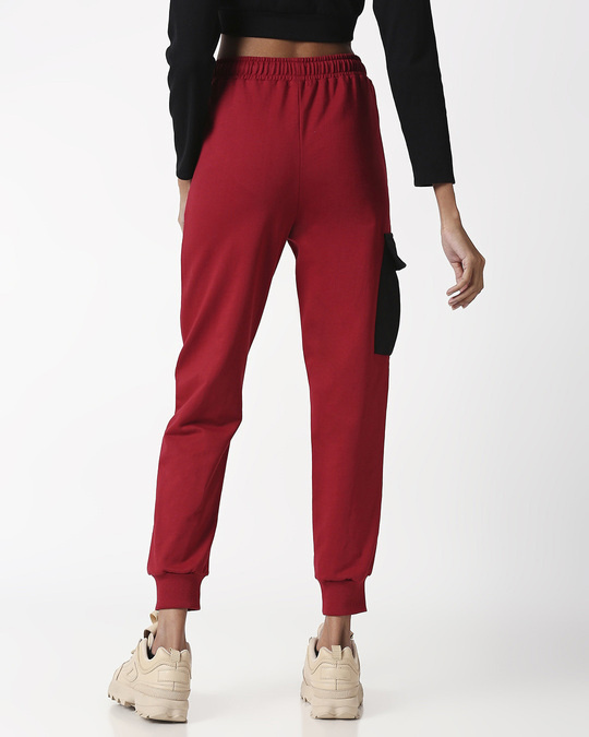 petite red joggers