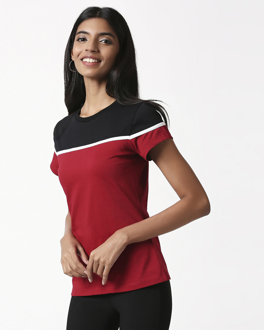 cherry red color shirt