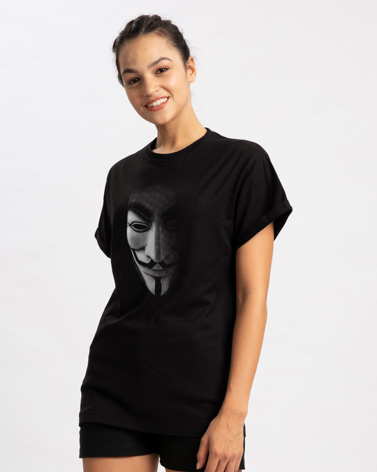 Shop Vendetta Shadows Boyfriend T-Shirt-Back
