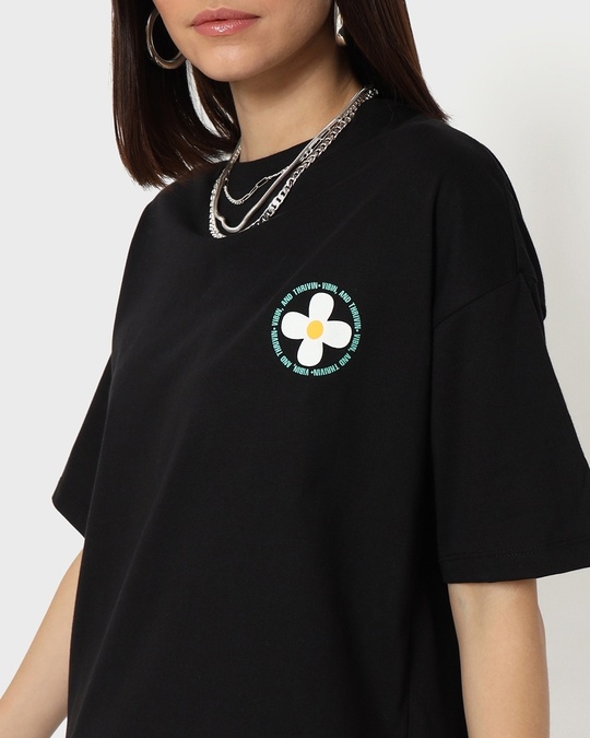 Shop Vibin And Thrivin Black Relaxed T-Shirt