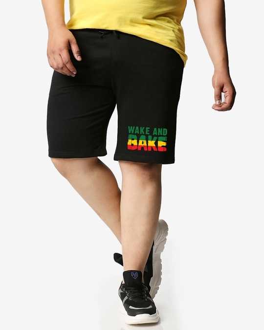 Shop Wake And Bake Plus Size Casual Shorts-Front
