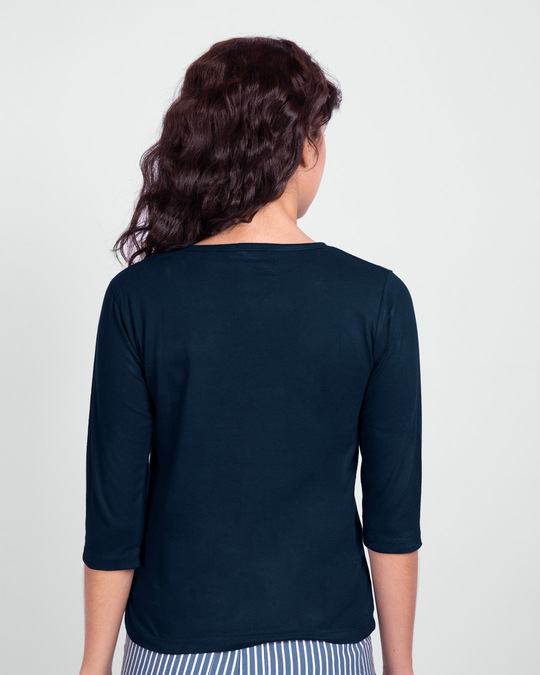 Shop Wanda 3/4th Sleeve Slim Fit T-Shirts (WVL)-Back