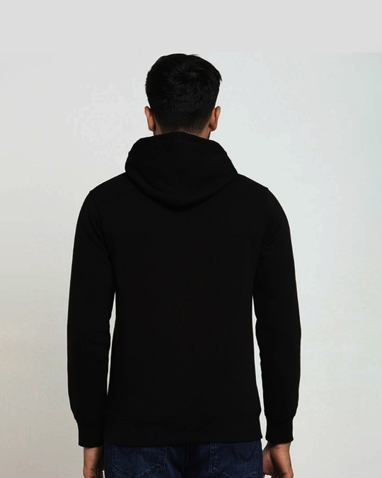 Shop Unisex Black Printed Regular Fit Hoodies-Design