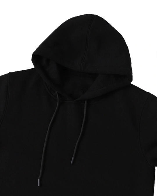 Shop Unisex Black Printed Regular Fit Hoodies-Full
