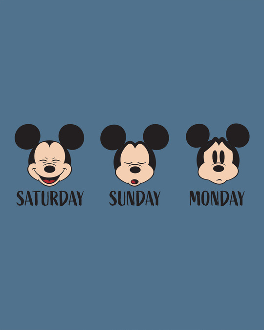 Shop Weekend Mood Mickey Round Neck 3/4th Sleeve T-Shirt (DL)
