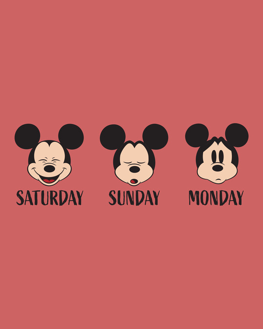 Shop Weekend Mood Mickey Round Neck Crop Top T-Shirt (DL)-Full