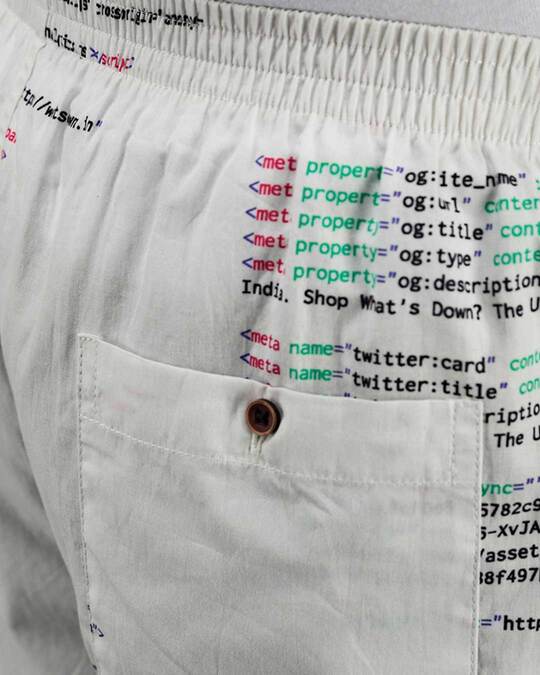 Shop | White 404 Boxer Shorts | Coding Boxers