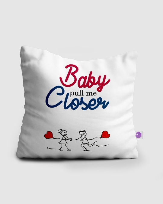 Shop White Baby Pull Me Closer Polyester Cushion-Front
