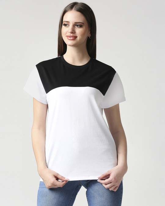 Buy White And Black Half Sleeve T Shirt For Men Online India Bewakoof Com