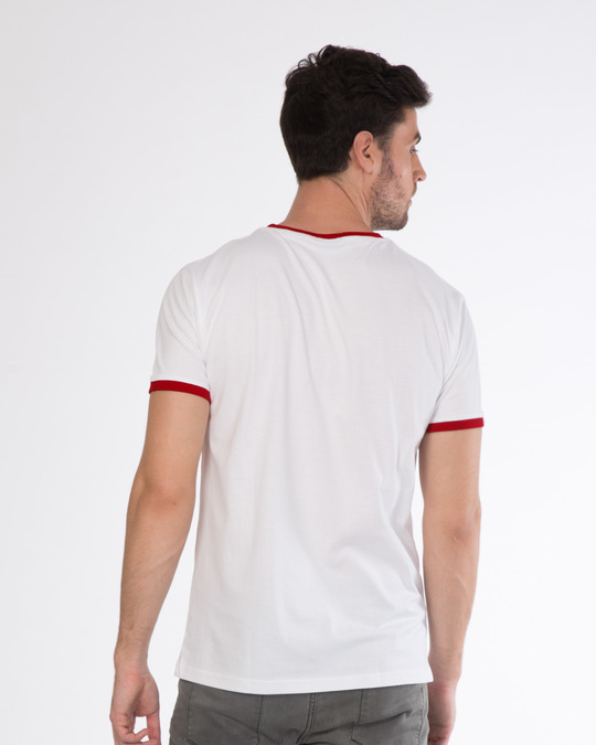 Buy White-Bold Red Ringer T-Shirt Online at Bewakoof