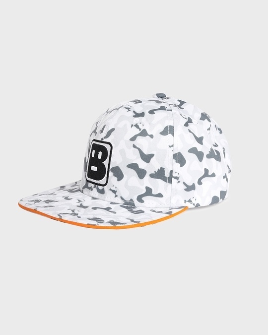 Shop White Camo Snapback Cap-Design