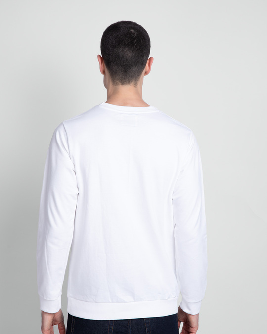 Buy White Fleece Light Sweatshirt for Men white Online at Bewakoof