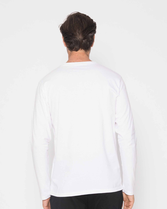 White Plain Long/Full Sleeve T-Shirts for Men Online at Bewakoof.com