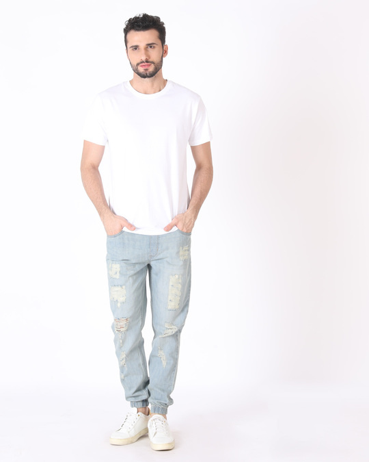 White Plain T-Shirts for Men Online at Bewakoof.com