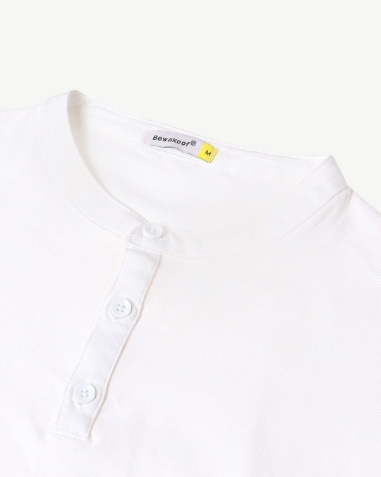 Shop Men's White Henley T-shirt