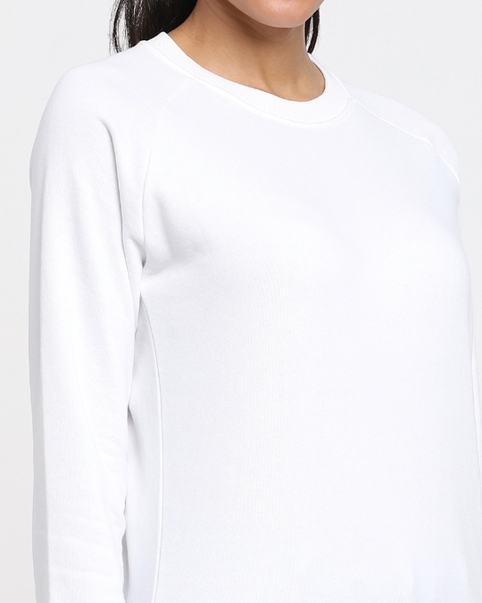 Shop White Raglan Sweatshirt